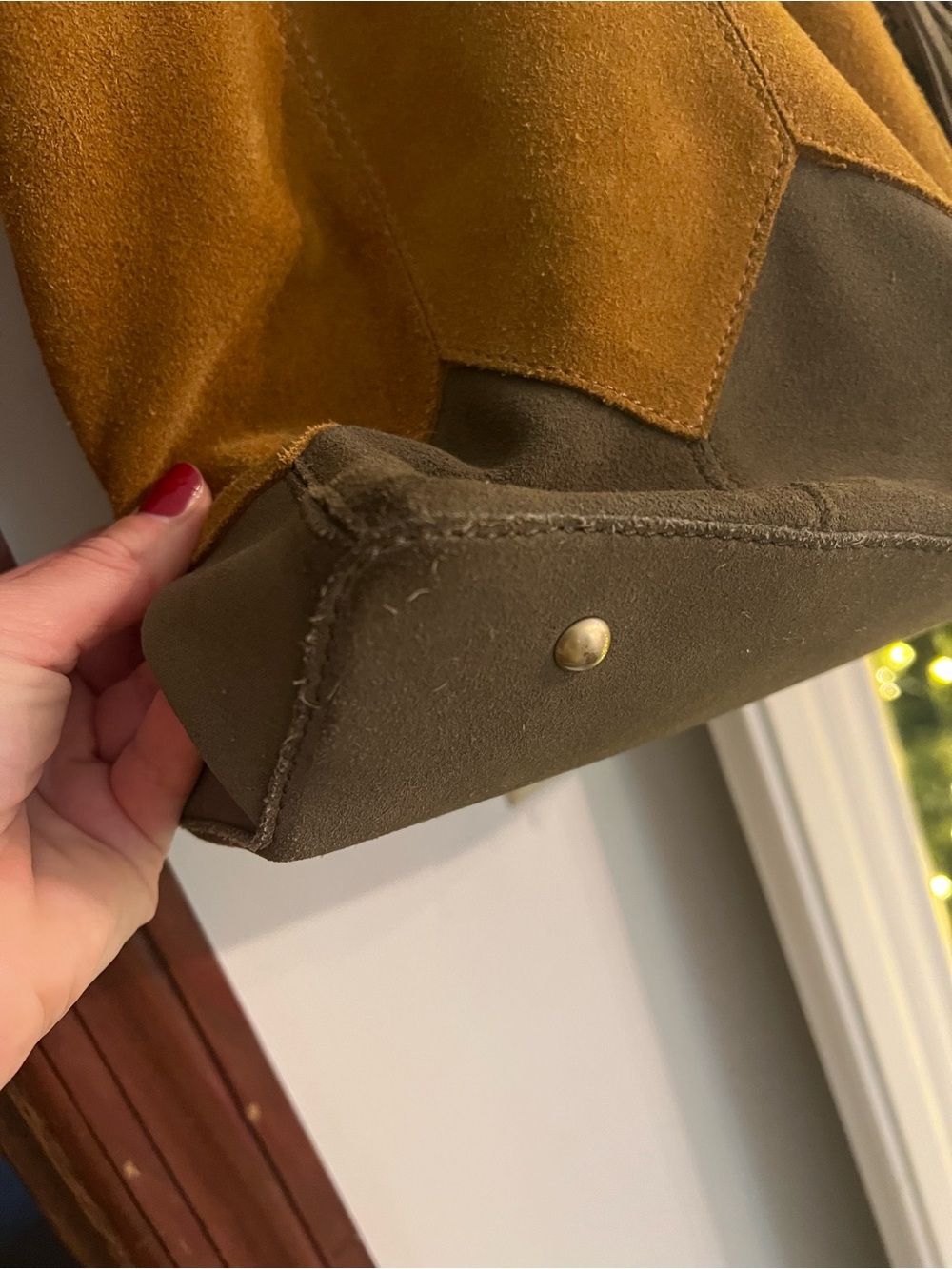 HOBO Two-Tone Suede & Leather Hobo bag - Picture 5 of 13